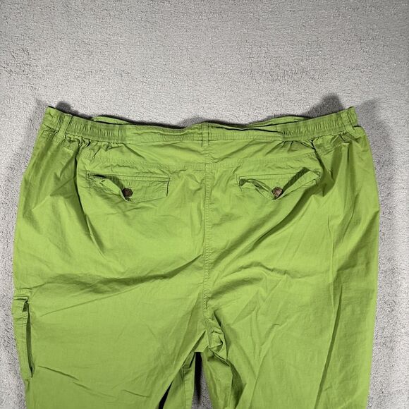 Liz And Me Women's Plus Size 30W‎ Capri Cargo Pants Rip Stop Tie Ankle Stretch - Picture 10 of 11